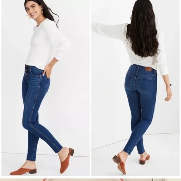 Madewell 10" High Rise Skinny Jeans 27 - Picture 4 of 16